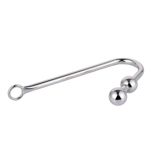4417 Two Hook Pleasurable Stainless Steel Anal Balls 0901